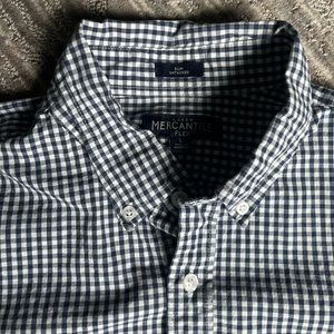 J. Crew Men’s Checkered Dress Shirt (Navy/White)